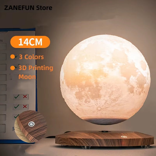 3D Printed Magnetic Levitating Moon Lamp Globe Creative Office Home Decoration Unique Gifts