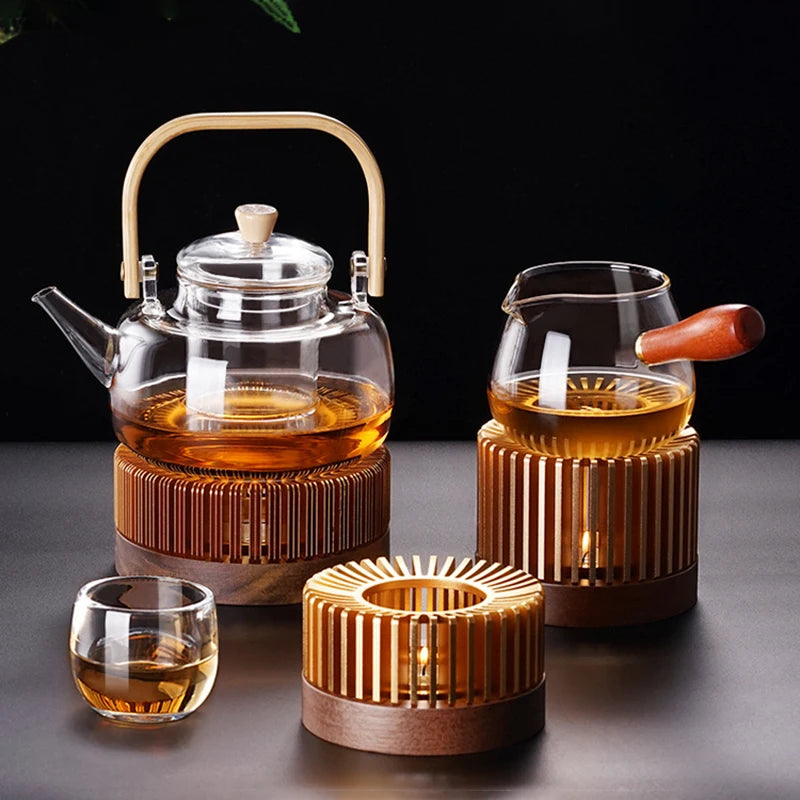 Aluminum Alloy Teapot Warmer Coffee Warmer for Desk Cup Heater Candle Heater Stove for Heating Coffee Tea Water Milk and Cocoa