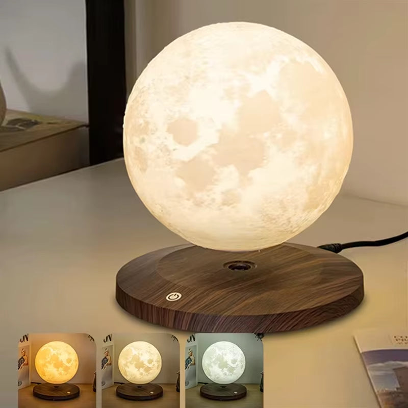 3D Printed Magnetic Levitating Moon Lamp Globe Creative Office Home Decoration Unique Gifts