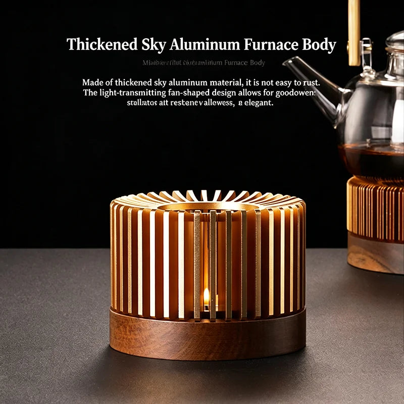 Aluminum Alloy Teapot Warmer Coffee Warmer for Desk Cup Heater Candle Heater Stove for Heating Coffee Tea Water Milk and Cocoa