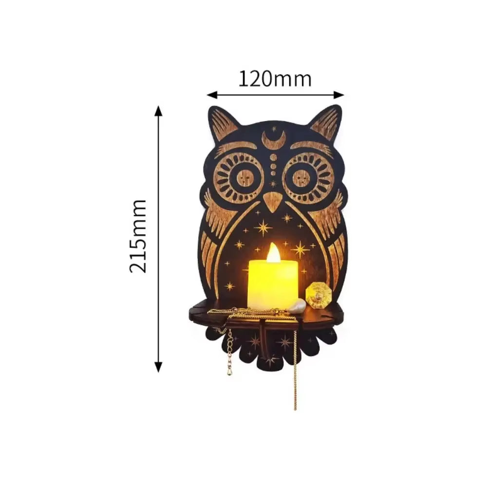 Wall Shelf Stone Wall Shelf Hand Wooden Display Stand Hanging Candle Holder Wall Decor Shelves Home Decoration Shelf Decor