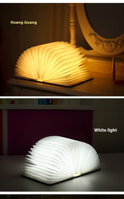 Three-Color Creative Led Wooden Boy Lamp