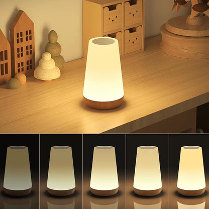 LED 13 Color Changing Night Light Remote Control Touch USB Rechargeable RGB Night Lamp Dimmable Lamp Portable Table Bedside Lamp