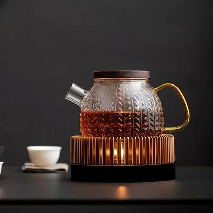Aluminum Alloy Teapot Warmer Coffee Warmer for Desk Cup Heater Candle Heater Stove for Heating Coffee Tea Water Milk and Cocoa