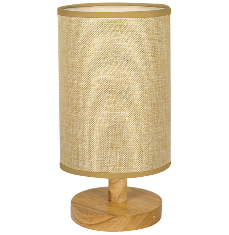Simple and Modern Nordic Bedroom Bedside Lamp Wooden Dimmable LED Warm Light Creative Wooden Table Lamp