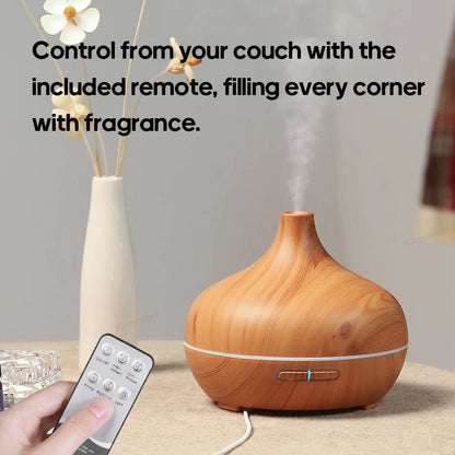 Wood Grain Aromatherapy Diffuser USB Humidifier Desktop Air Purifier Aroma Cool Mist Difusor/Essential Oil Set