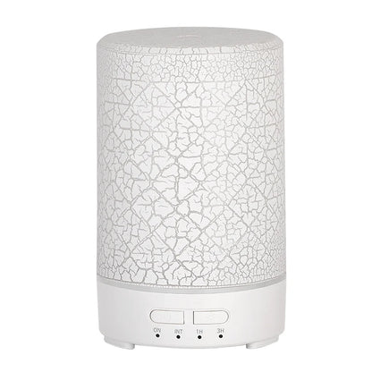 150ML Aroma Diffuser with Cracked Design 7 Colors Night Light Quiet Ultrasonic Humidifier Quiet Air Humidifier for Home Office