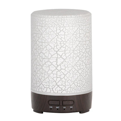 150ML Aroma Diffuser with Cracked Design 7 Colors Night Light Quiet Ultrasonic Humidifier Quiet Air Humidifier for Home Office