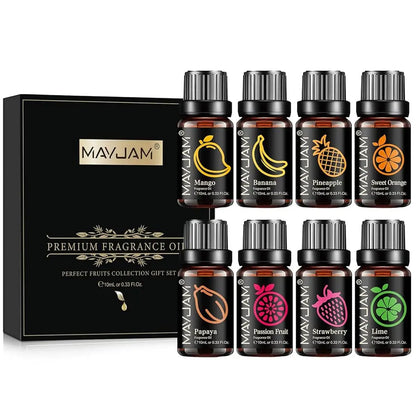 Fruit Essential Oil 10Ml Cherry Banana Papaya Grape Litchi Guava Kiwifruit Pear Fig Fragrance Oil for Diffuser Candle