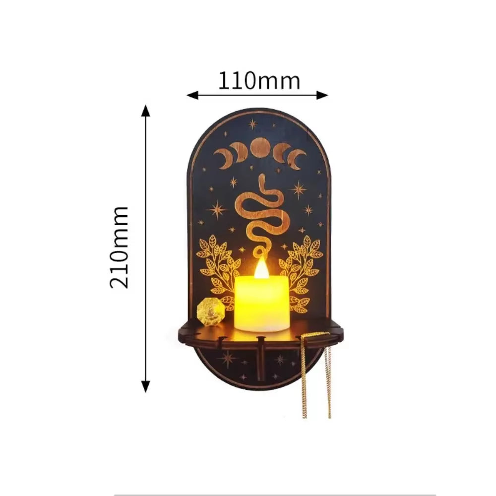 Wall Shelf Stone Wall Shelf Hand Wooden Display Stand Hanging Candle Holder Wall Decor Shelves Home Decoration Shelf Decor