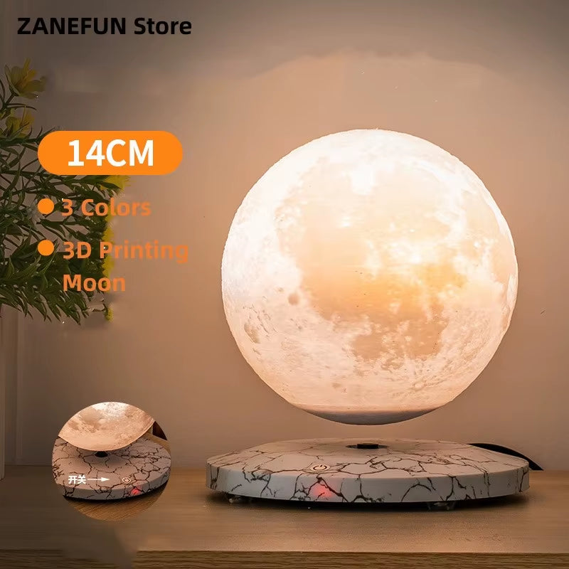 3D Printed Magnetic Levitating Moon Lamp Globe Creative Office Home Decoration Unique Gifts